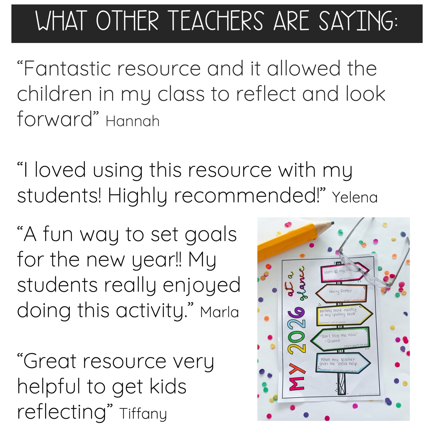 2026 At A Glance - New Year Reflection Activity