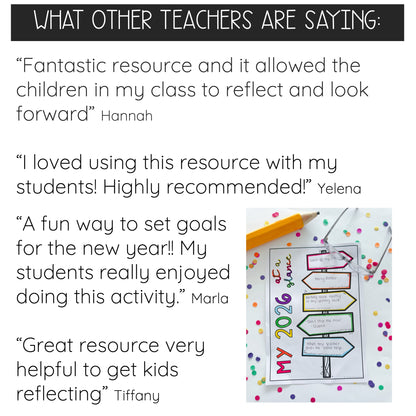 2026 At A Glance - New Year Reflection Activity