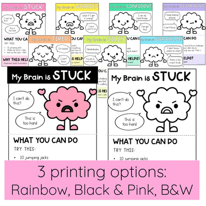 Self Regulation and Brain Break Posters for Kids