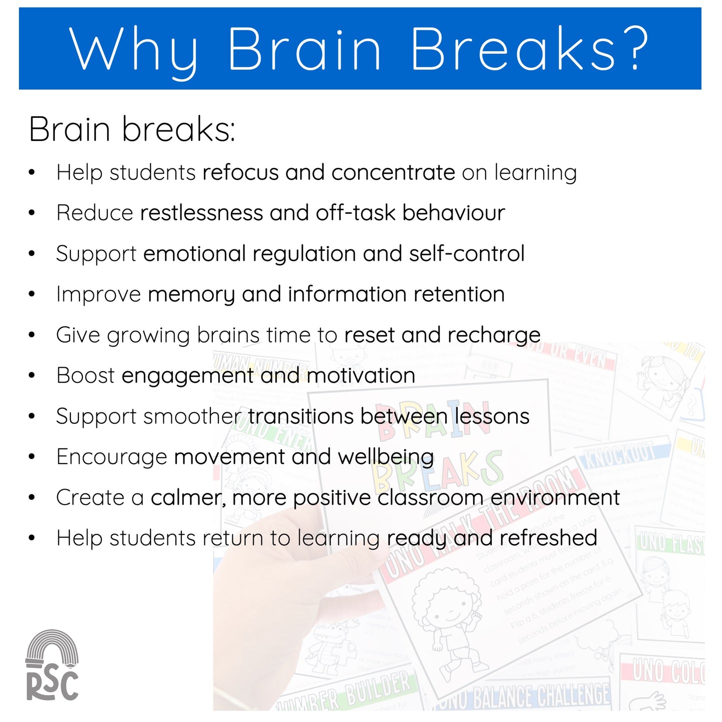 UNO Brain Break Cards