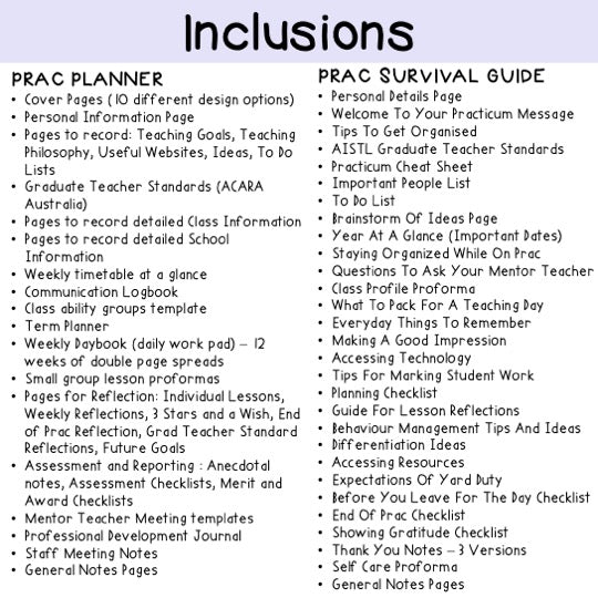 Pre-Service Teacher BUNDLE | Primary Teacher Prac