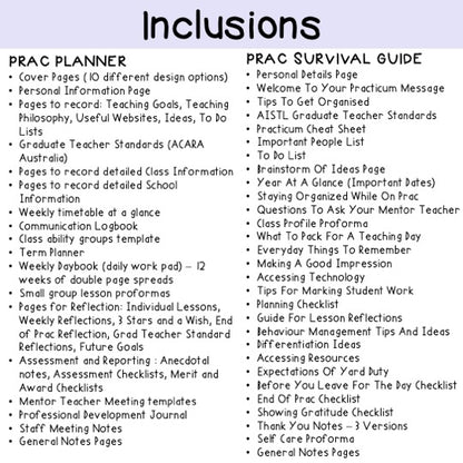 Pre-Service Teacher BUNDLE | Primary Teacher Prac