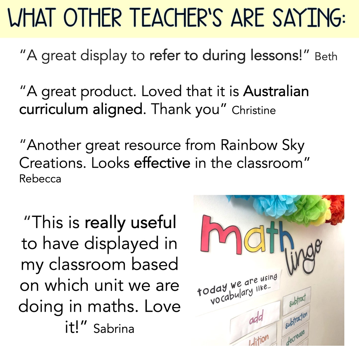 Math Vocabulary Cards | Maths Language | Australian Curriculum Aligned | Grade 3