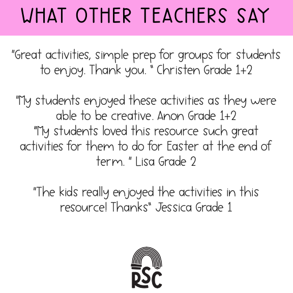 Easter Activities - Easter Worksheets - Easter Creative Thinking - Grades 1-2