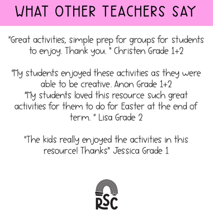 Easter Activities - Easter Worksheets - Easter Creative Thinking - Grades 1-2