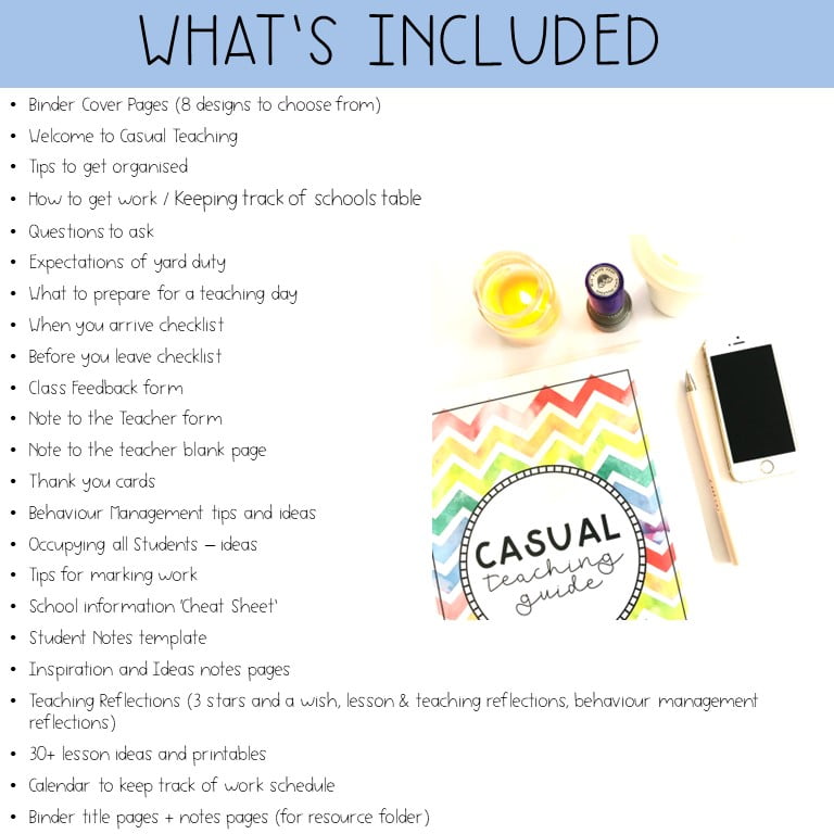 Casual Teaching Starter Kit [New Teacher, Substitute / Relief teaching]