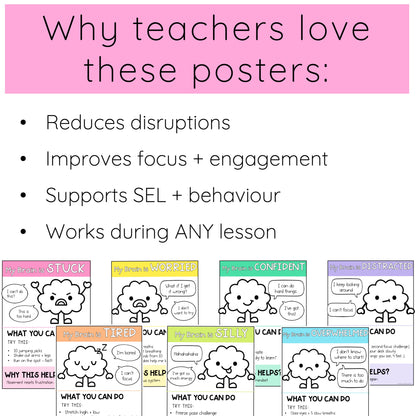 Self Regulation and Brain Break Posters for Kids