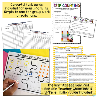 Hands-On Math Activities & Games | Multiplication & Division | Grades 3 - 4