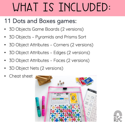 3D Objects Dots and Boxes Game