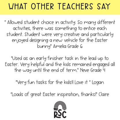 Easter Activities - Easter Worksheets - Easter Creative Thinking - Grades 3-6
