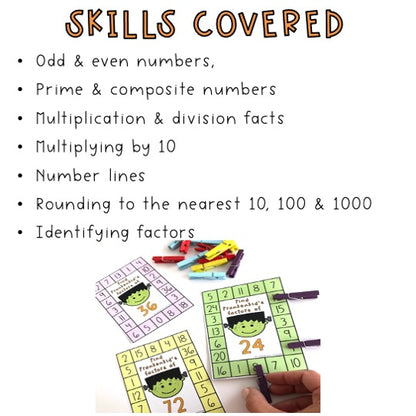 Halloween Math Centre Activities BUNDLE | No Prep | October Math [Grade 3 & 4]