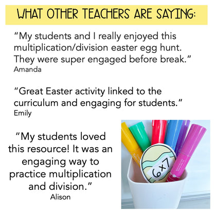 Easter Multiplication & Division Egg Hunt | Easter Math Lesson