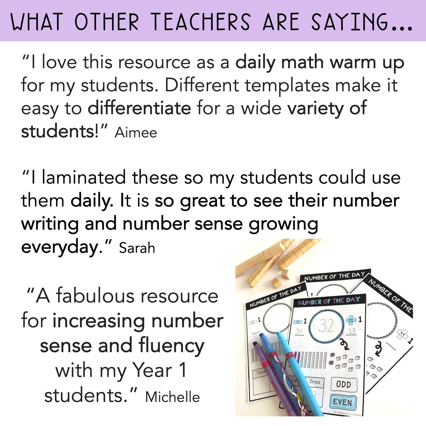 Number Of The Day Templates | Teen & 2-Digit Number Sense