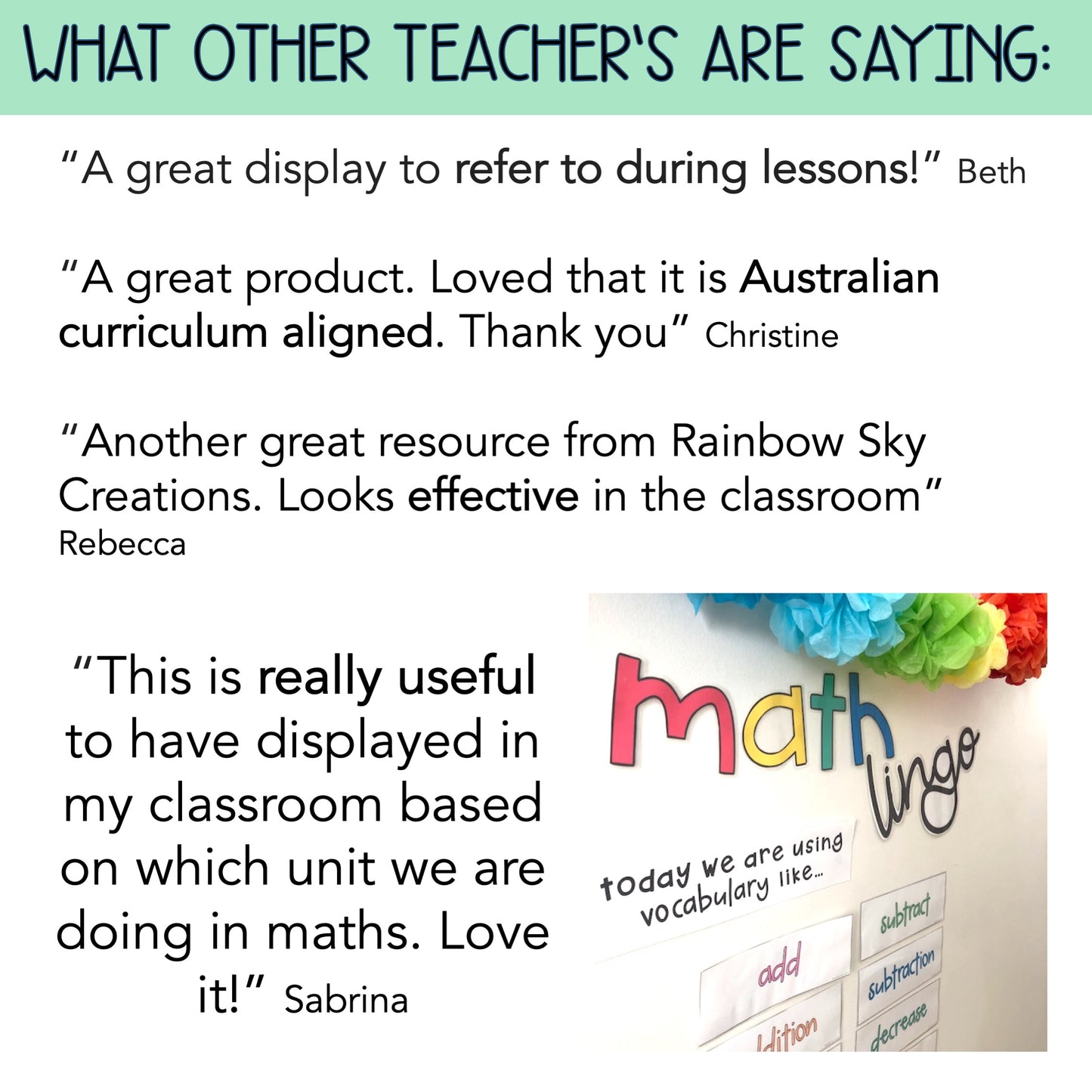 Math Vocabulary Cards | Maths Language | Australian Curriculum Aligned | Grade 5