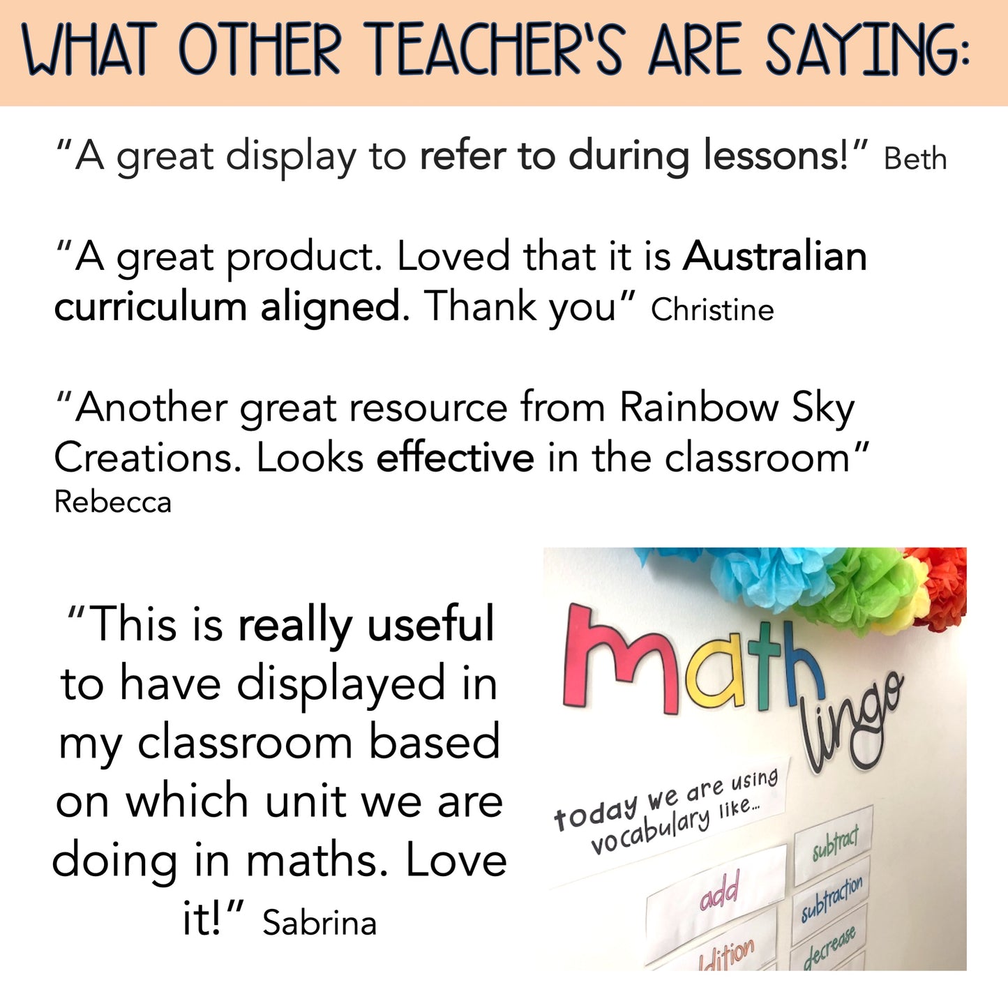 Math Vocabulary Cards | Maths Language | Australian Curriculum Aligned | Grade 6