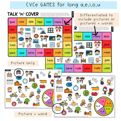 Long Vowel Games Bundle | Word Work Games | Reading Group Activities