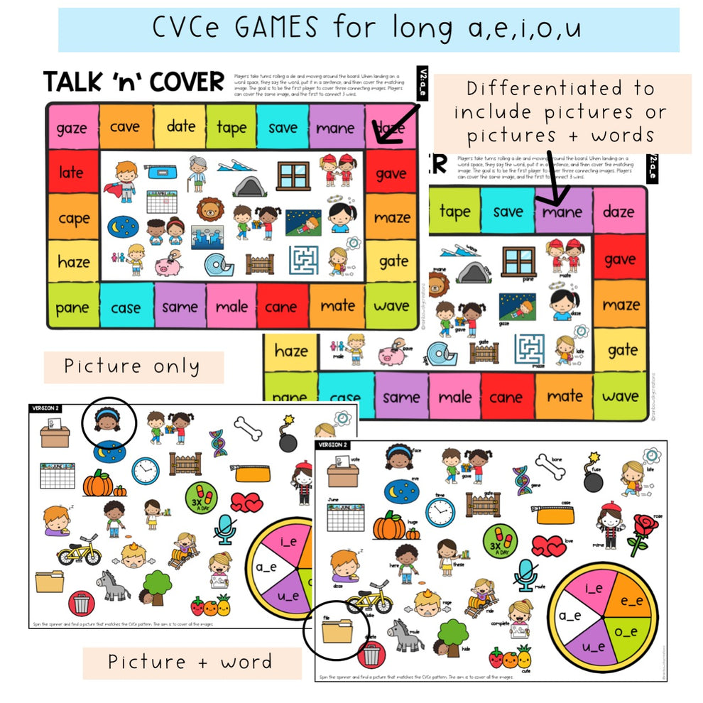 Long Vowel Games Bundle - Word Work Games - Reading Group Activities ...