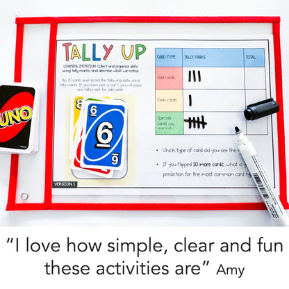 UNO Card Games | Math Centres | Grades 1-2 [VERSION 3]