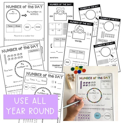 Number Of The Day BUNDLE | Teen & 2-Digit Numbers