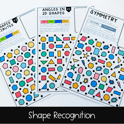 Dots and Boxes MEGA Bundle: Math Operations - Time - 2D Objects - 3D Shapes