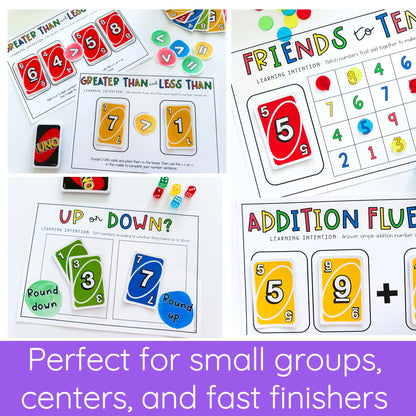UNO Card Games - Grades 1-2 (VERSION 1)