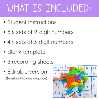 Ordering Numbers Maths Activity - Place Value Math Centres (Grades 1-2)