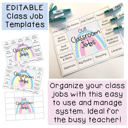 Classroom Organisation BUNDLE [Pastel Rainbow Theme]