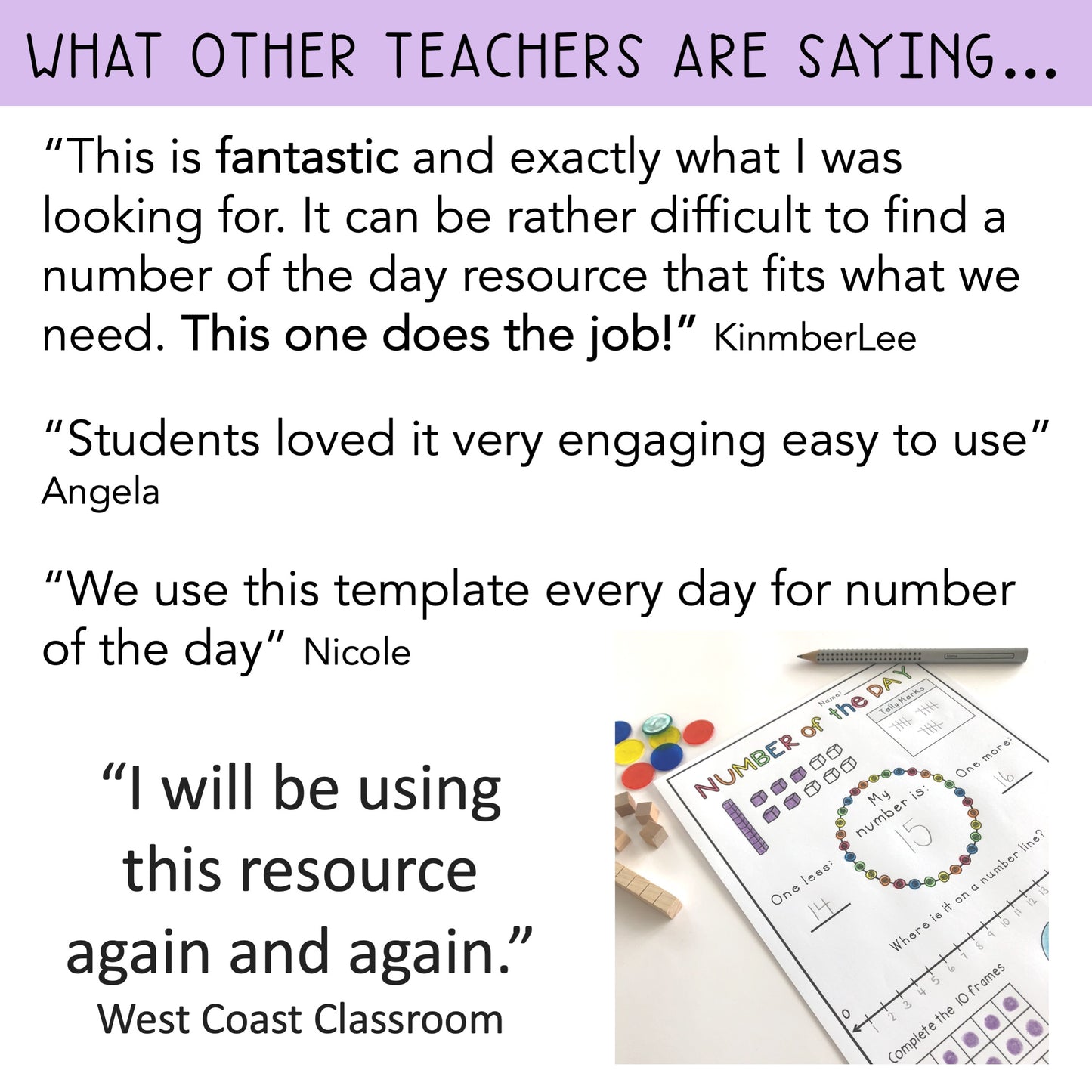 Number Of The Day Templates | Teen & 2-Digit Number Sense