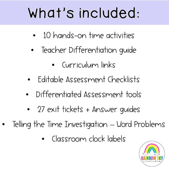 Telling The Time BUNDLE | Grades 1-2