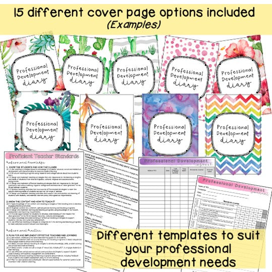 Australian Organised Teacher BUNDLE | Planner, PD Diary & Assessment Book [Tropical Theme]