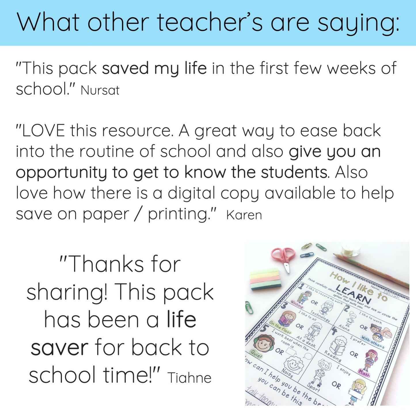 Back to School Activities Pack - Year 1 and 2 - NO PREP