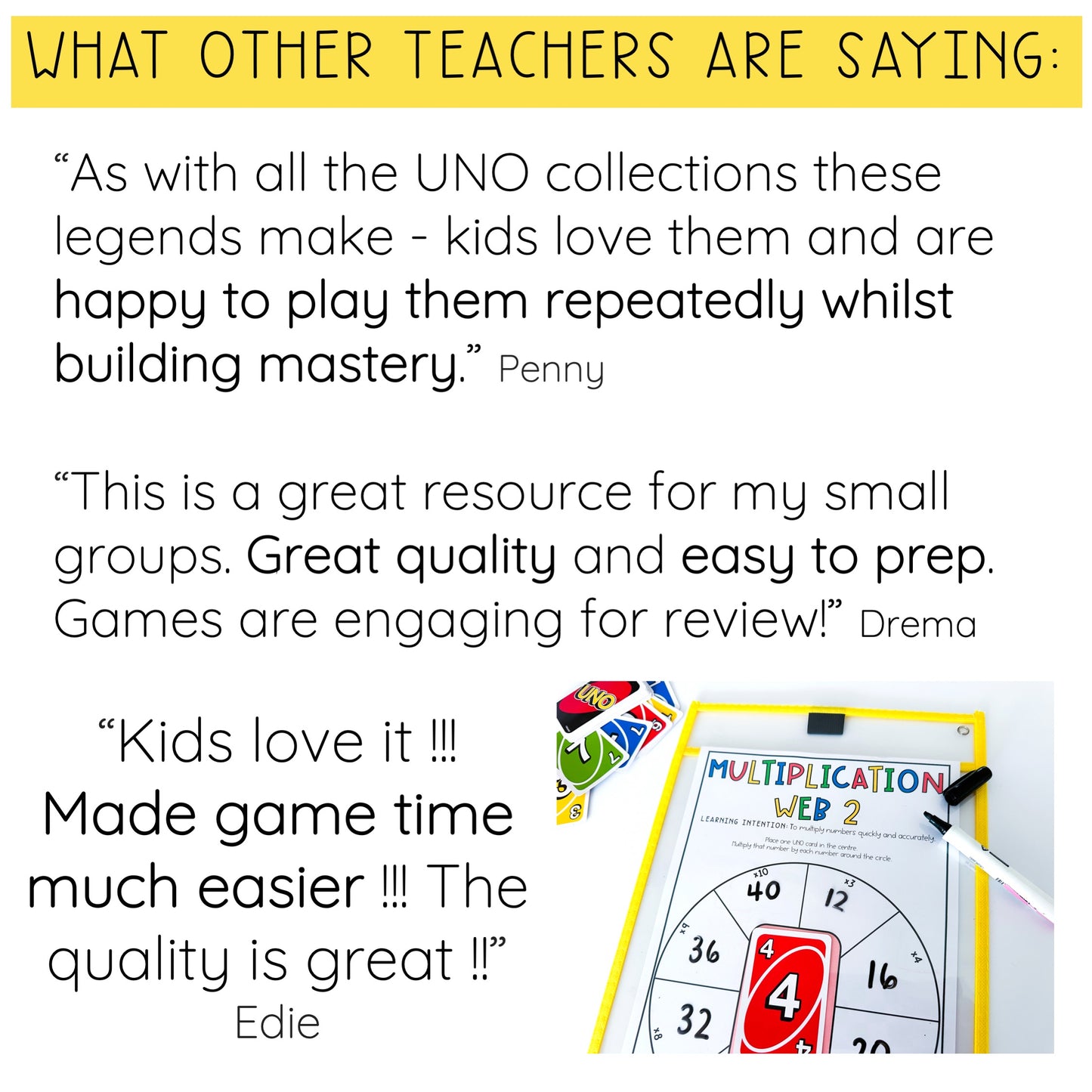 UNO Math Games - Grades 3-4 (Version 4)