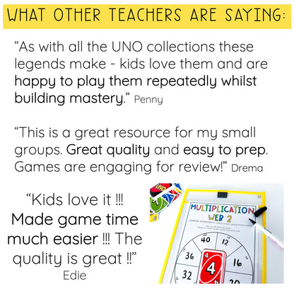 UNO Math Games - Grades 3-4 (Version 4)