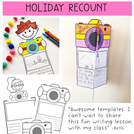 3D Seasonal Craft BUNDLE | Year Long Bulletin Board Activities | Writing Activities