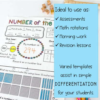 Number Of The Day BUNDLE | Warmup Templates [Digital & Printable]