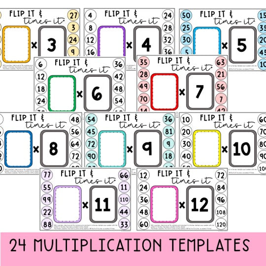 Flip It Fluency Games BUNDLE | Addition, Subtraction, Multiplication & Division