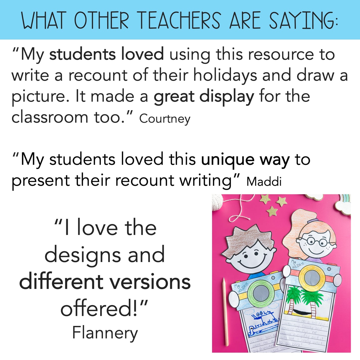 Holiday Recount | Summer Recount | 3D Display | Back To School