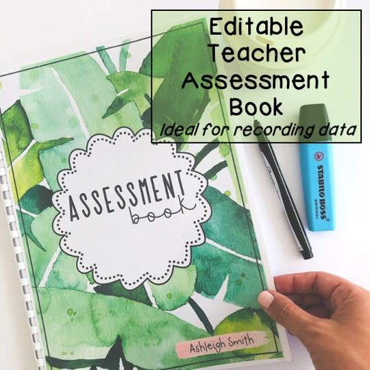 Australian Organised Teacher BUNDLE | Planner, PD Diary & Assessment Book [Tropical Theme]