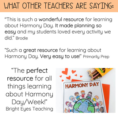 Harmony Day Pack ( Kindergarten)