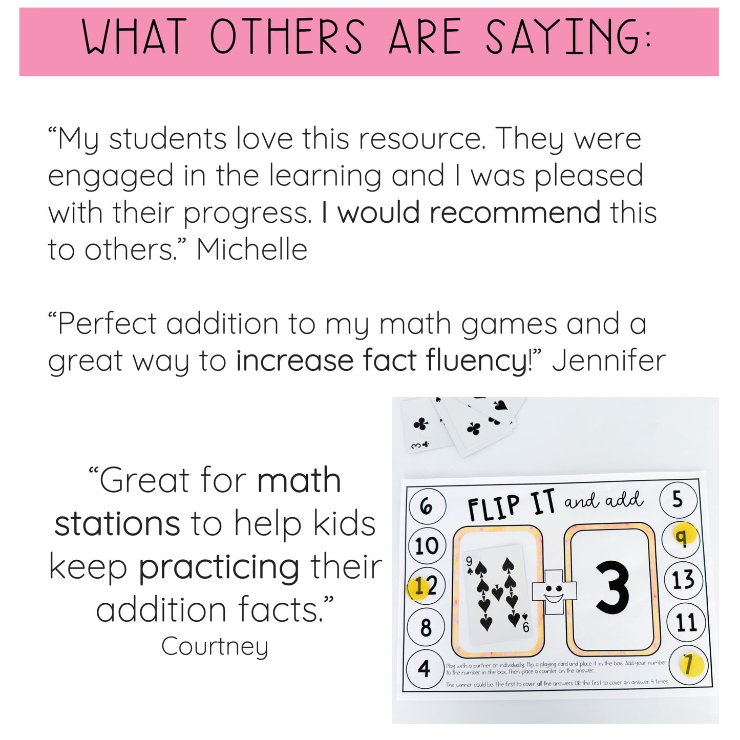 Addition Flip It Games - Single Digit Addition Flip It