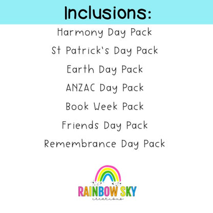 Australian Celebrations BUNDLE | Kindergarten, Foundation, Prep