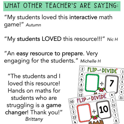 Holiday Flip it Games - Multiplication and Division Games