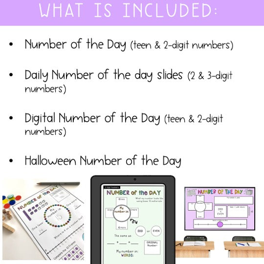 Number Of The Day BUNDLE | Teen & 2-Digit Numbers