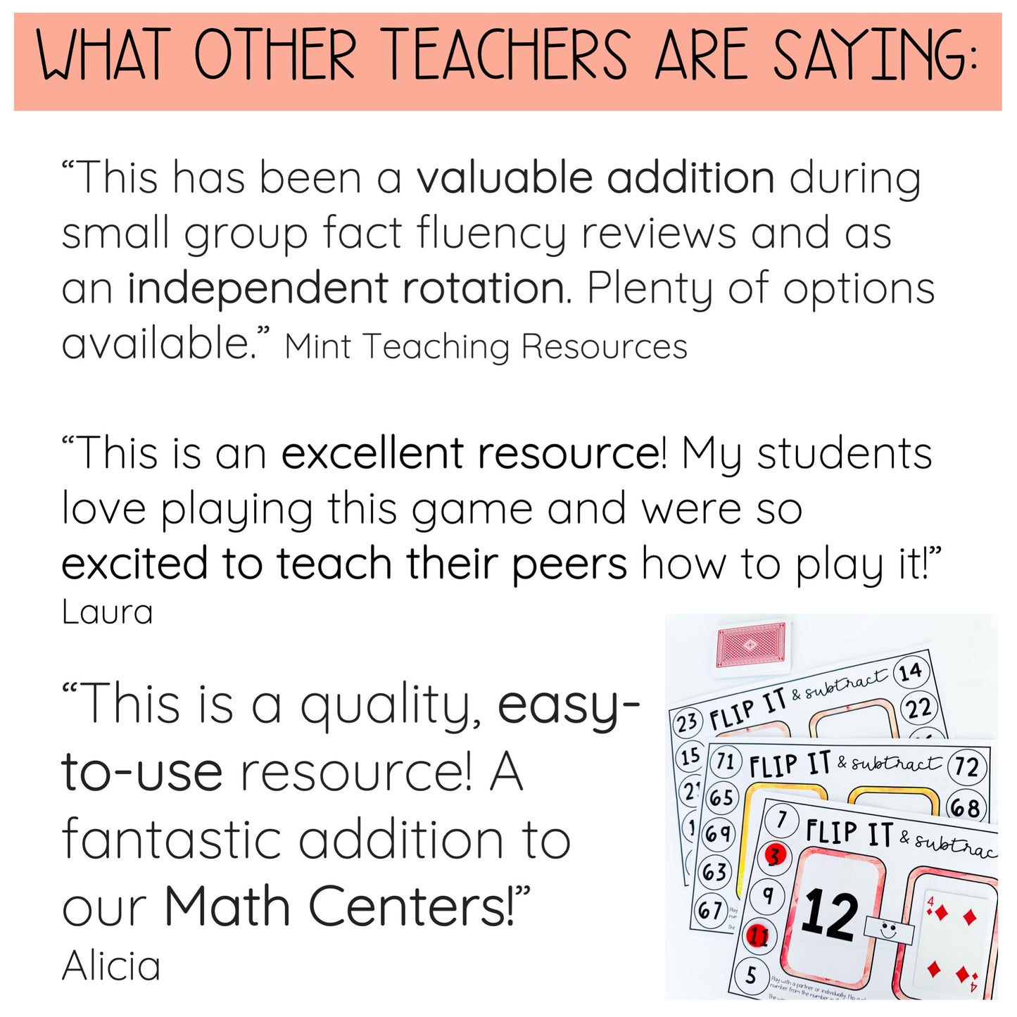 Subtraction Flip It  Games - Subtraction Math Centres