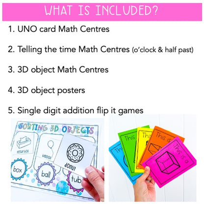 Math Centre BUNDLE | Play & Hands-On Centres | Kindergarten, Foundation, Prep