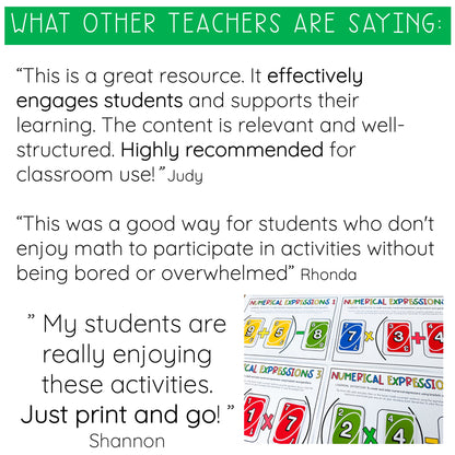 UNO Math Games - Grades 5-6 (Version 4)