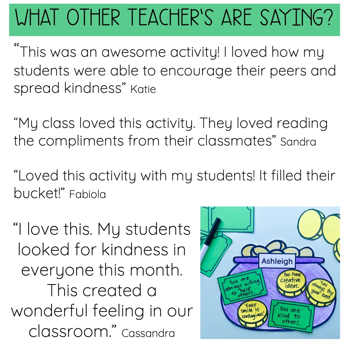 St Patrick's Day Kindness Lesson - Pot of Compliment Craft