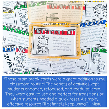 UNO Brain Break Cards