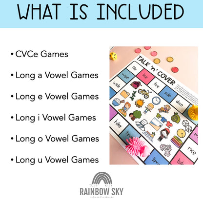 Long Vowel Games Bundle | Word Work Games | Reading Group Activities