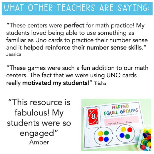 UNO Card Games BUNDLE | Math Centres | Kindergarten - Grade 6 [VERSION 2]